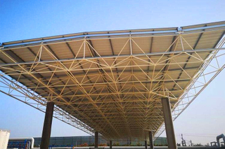 Steel Roof Truss Grid Structure Frame Building Construction