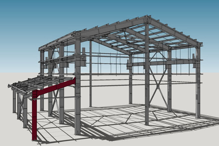 Customized Light Warehouse Steel Structure With CAD Drawing