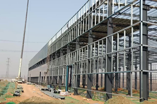 Anti-corrosive Paint Industrial Steel Structure Construction For Workshop